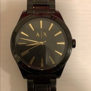 Armani Exchange Black/Gold Watch